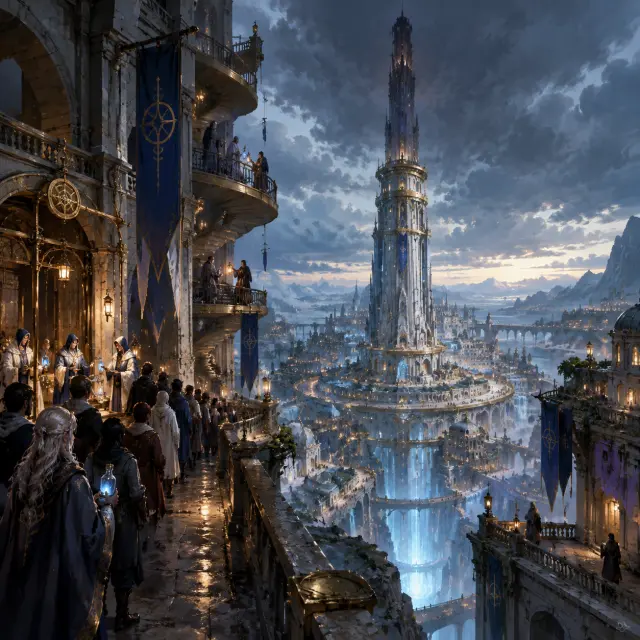 Lumenhold, the Last Spire — Key Visual (GPT Image 2)