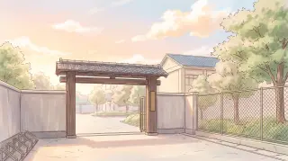 片桐高中正门