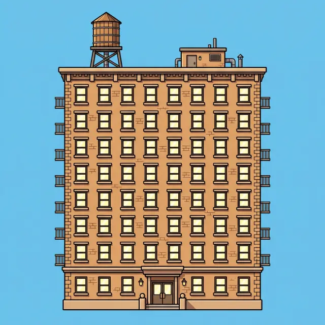 無傷の建物スプライト背景