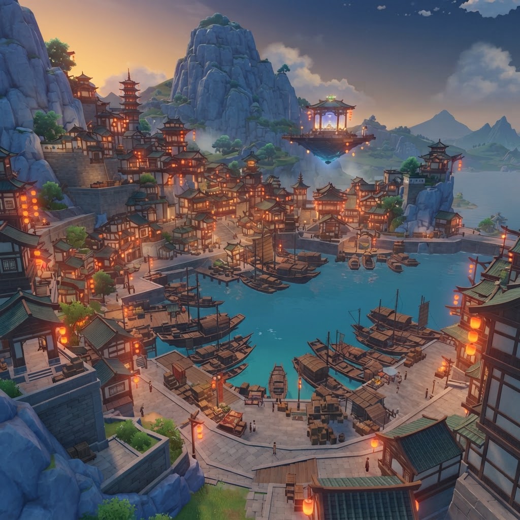 Couverture du port de Liyue