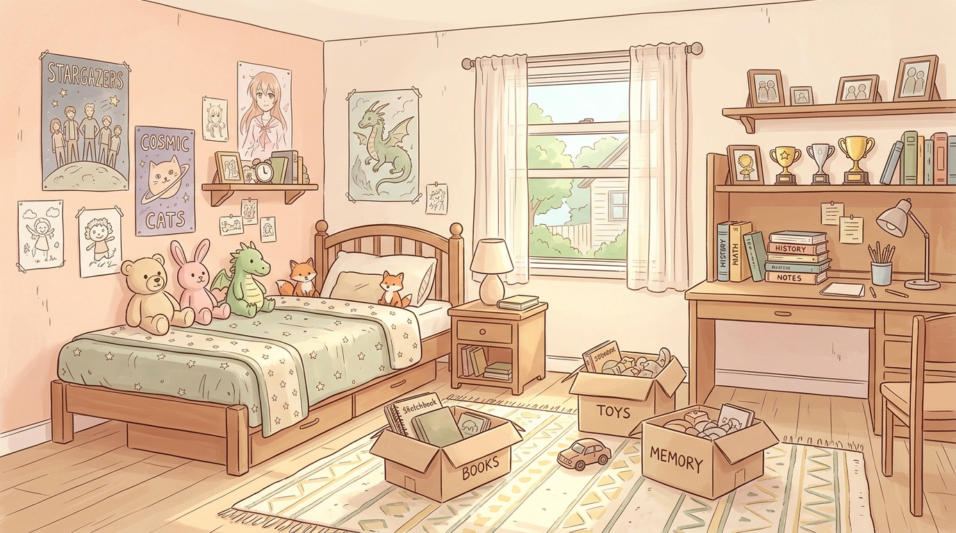 The Childhood Bedroom — location art