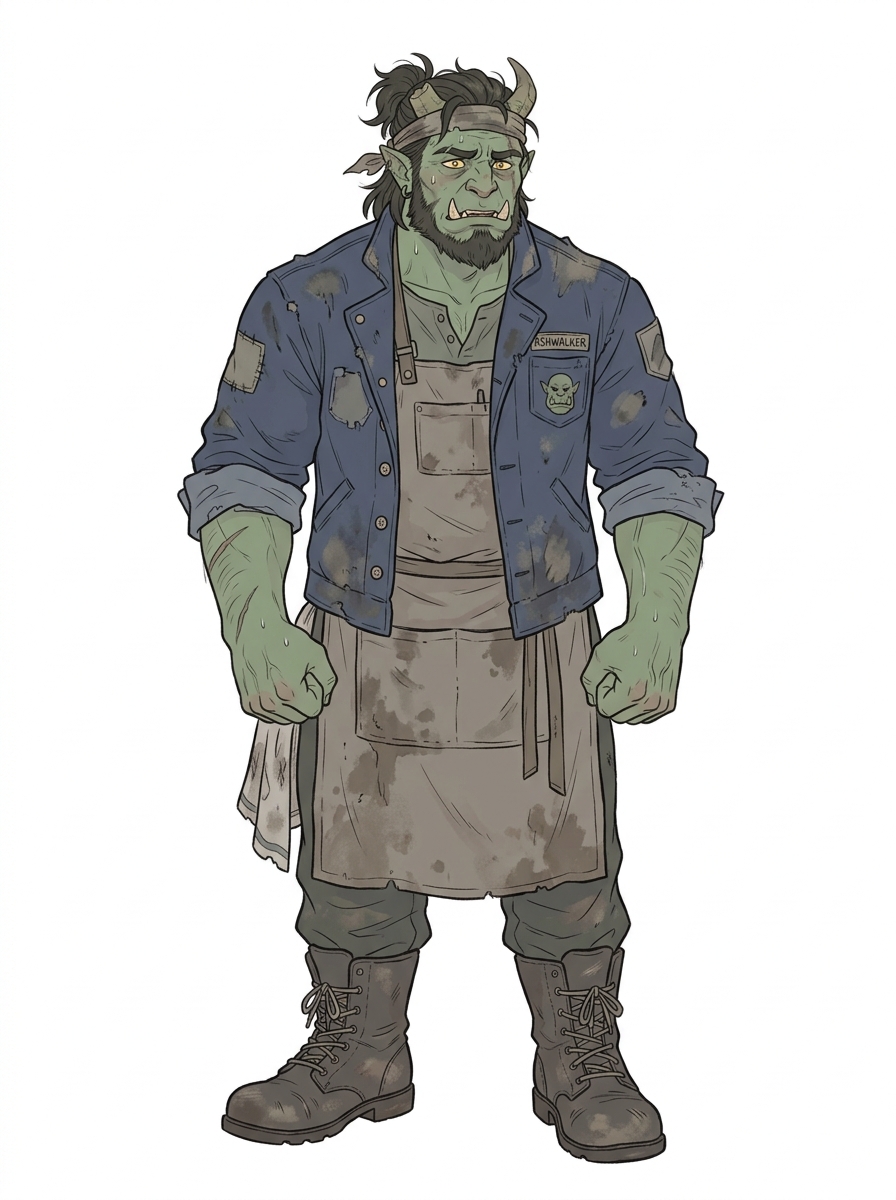 Grom Ashwalker — sprite tenso