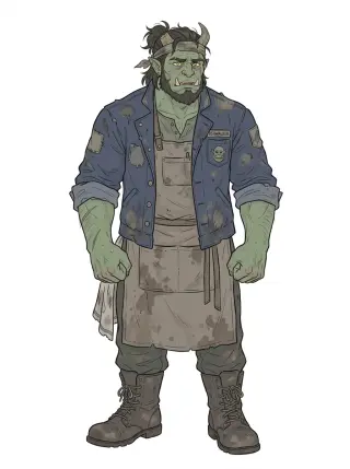 Grom Ashwalker — tense sprite