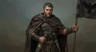 Welt-Artwork — Charakter-Cover: Marcus the Raven Banner