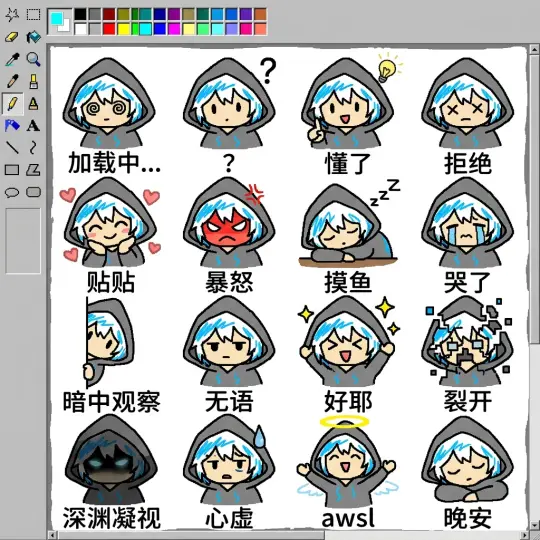 最高のAI Mangaスタイル ブラシジェネレーター — Neon Abyss Zero Sticker Pack