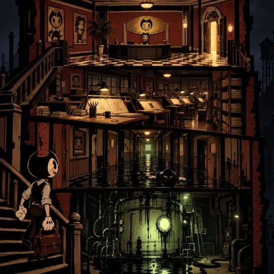 Bendy and the Ink Machine — 그림을 쏟아내는 법을 배운 만화 스튜디오