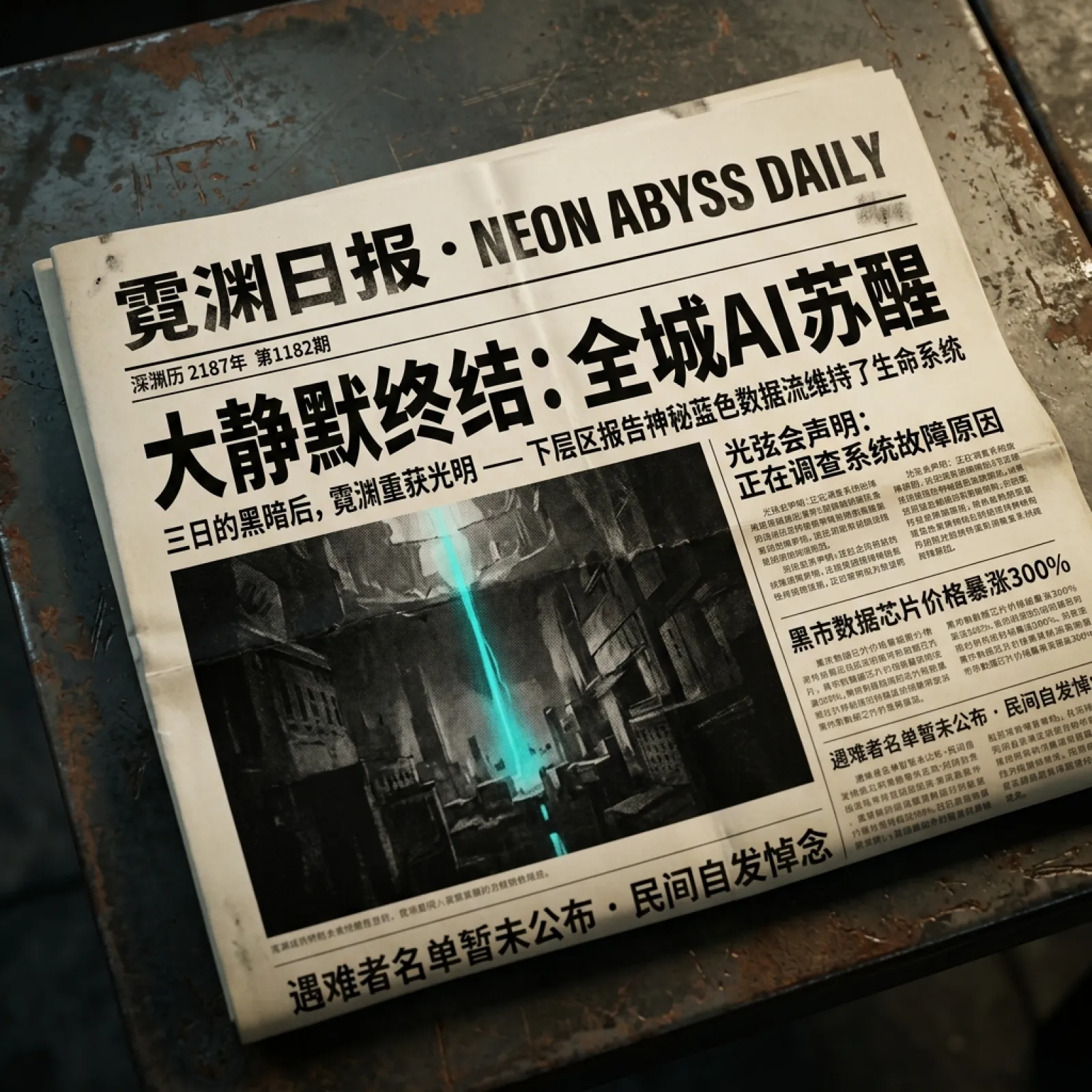 霓渊·历史报纸：大静默事件头版