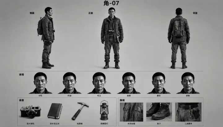Bureau Nine — vollständiges Referenzblatt der Ermittlerin Jiao-07