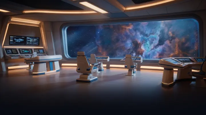 AI POV video generator — Orville bridge night watch scene