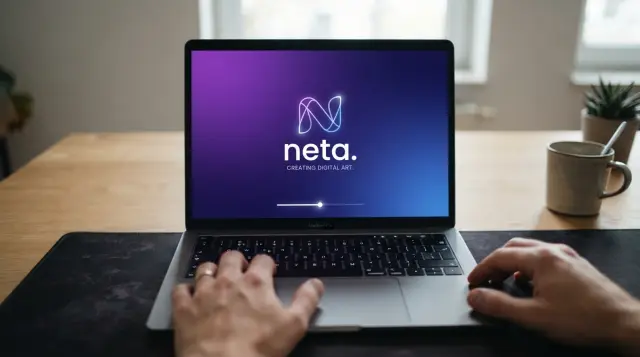Seed-Referenz — The Screen: der neta.art-Splashscreen