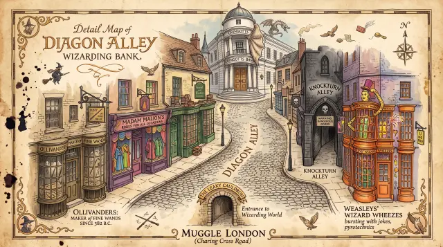 Diagon Alley — wizarding shopping street