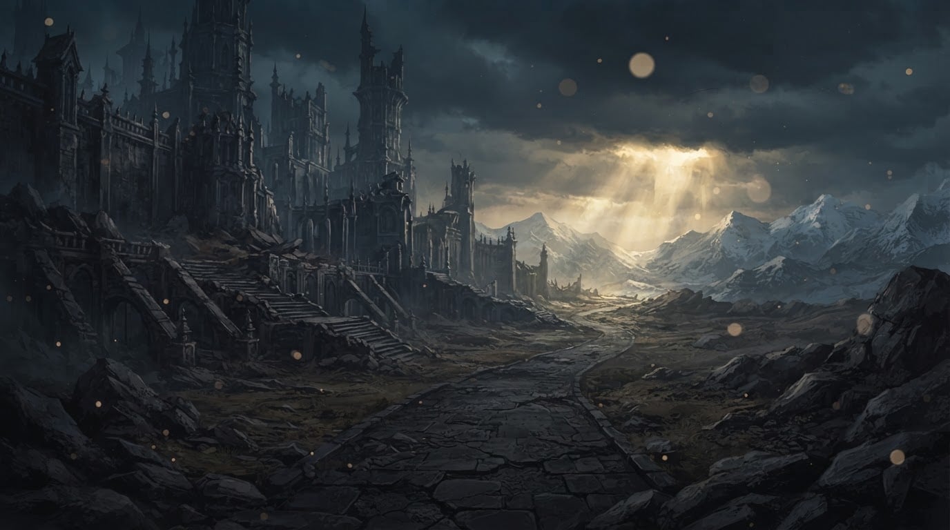 Hintergrund — Die Ruinenstadt