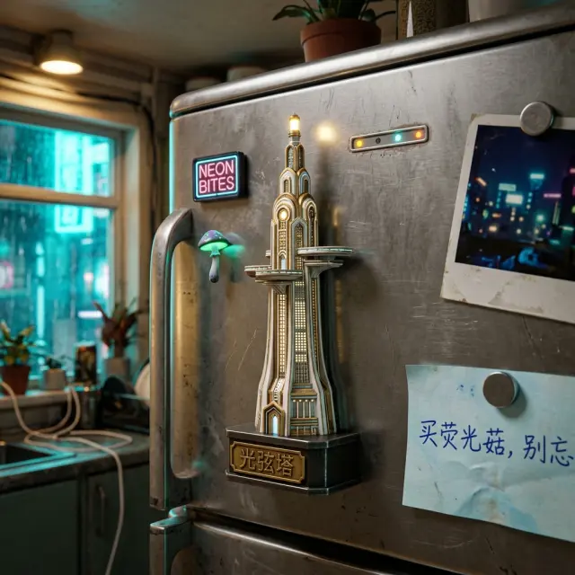 Location Fridge Magnet — Neon Abyss LuminChord Spire sample