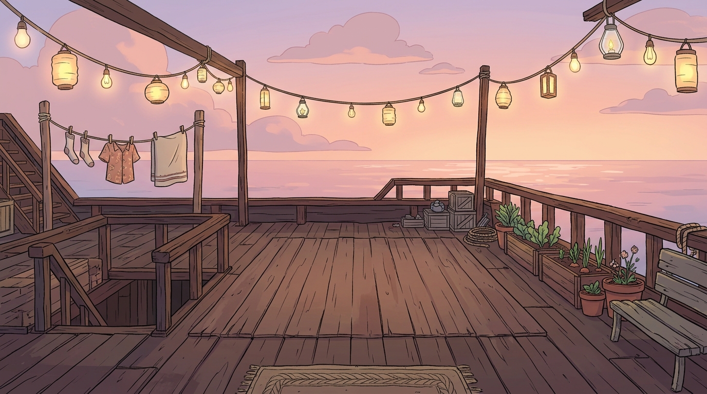 Hintergrund des Bootsdecks