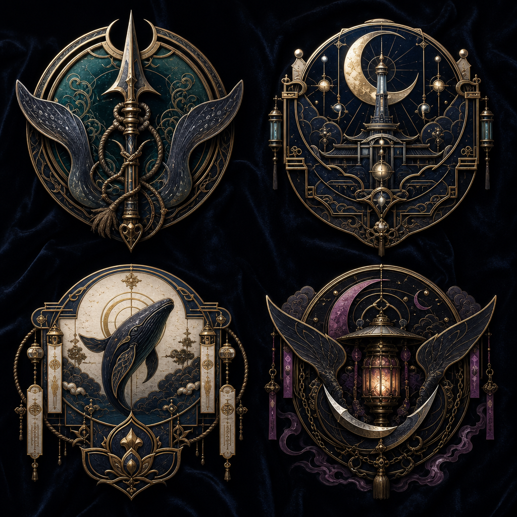 Example — Whale-Lantern City faction emblems