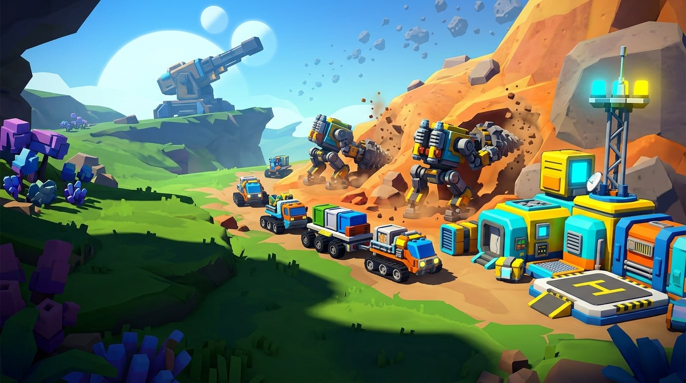 Grasslands frontier at golden dusk — title background