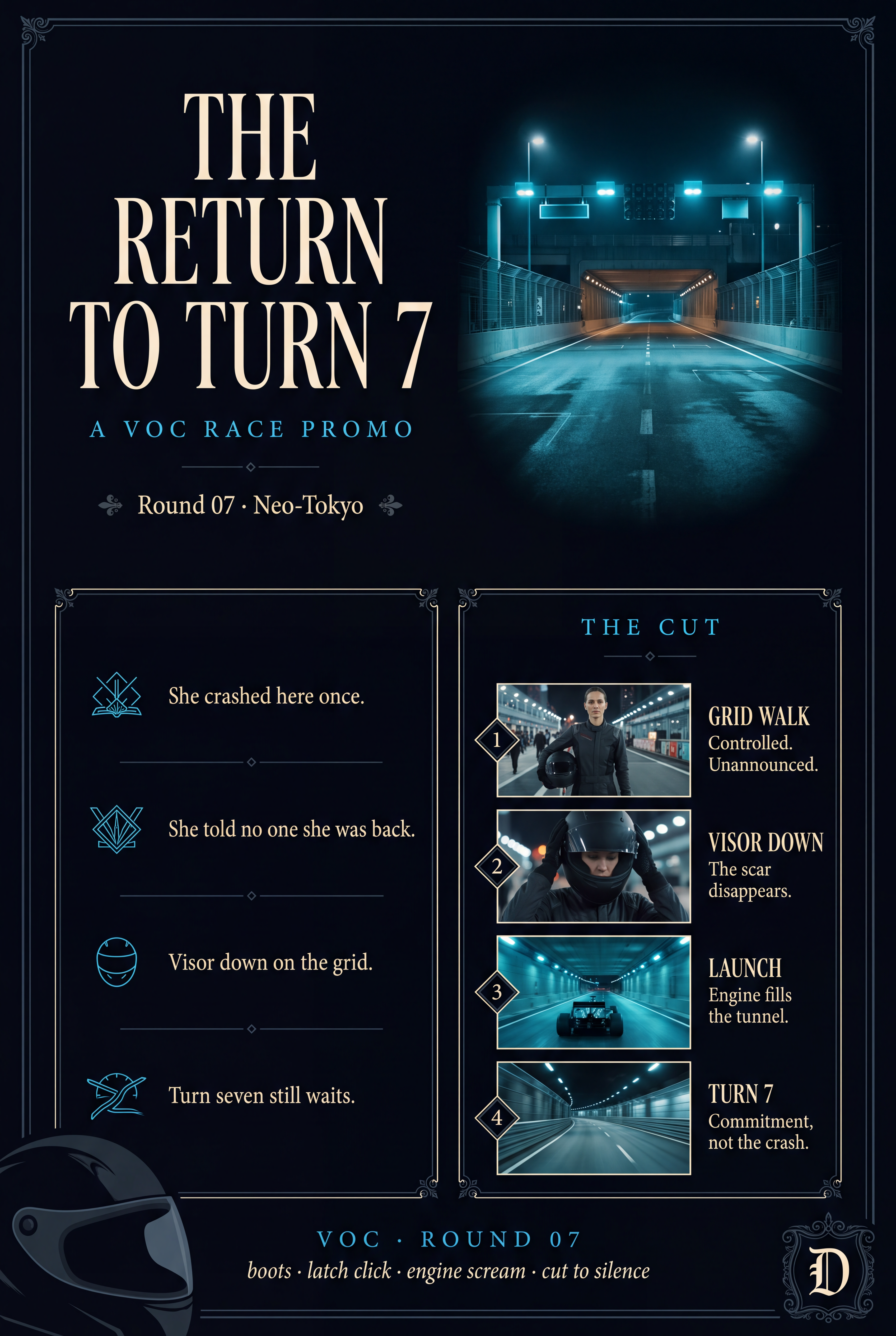 Image de référence — la planche de pitch de Neo-Tokyo Return