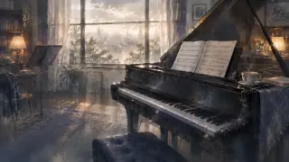 Décor de scène — la salle de répétition, le lendemain matin