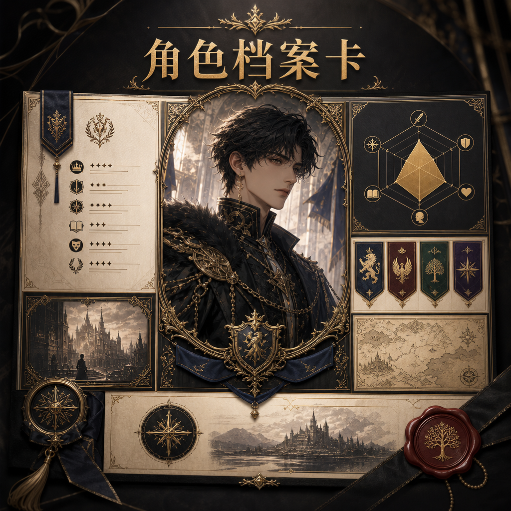 Character Profile Card — template showcase card
