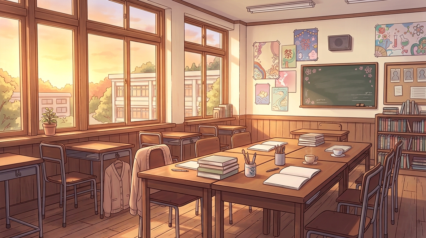 Literature Club Room — golden hour