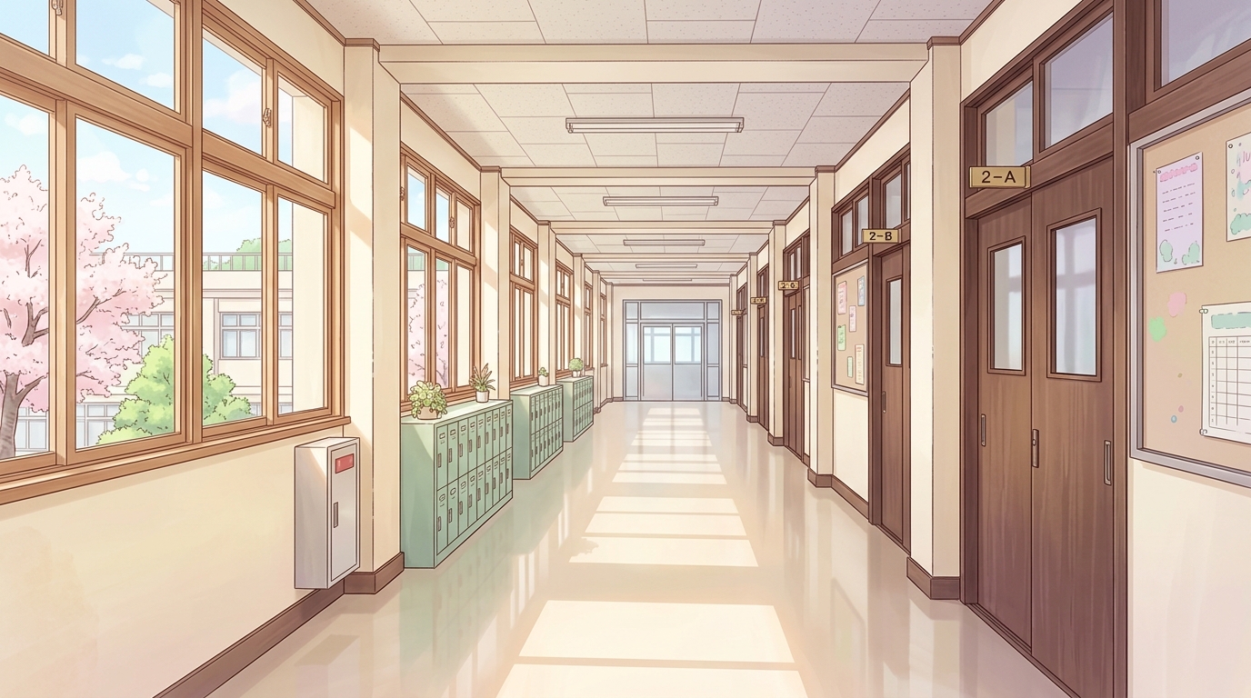 Flur der Mittelschule – Hintergrund