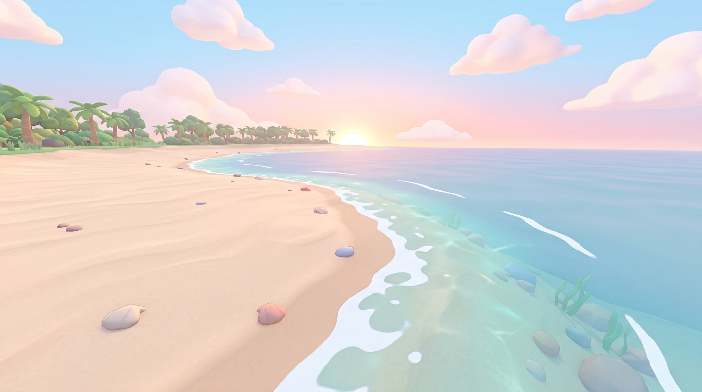 Sunrise Beach Hintergrund bei Tag