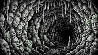 Mountain depths background