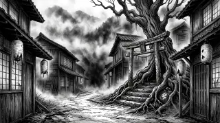 Village entrance background
