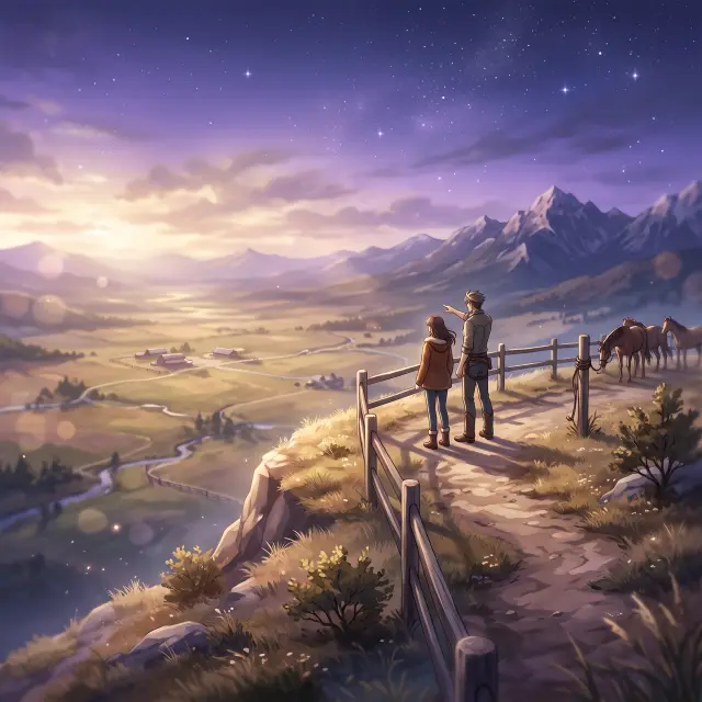 Fondo de escena — la cresta sobre el valle
