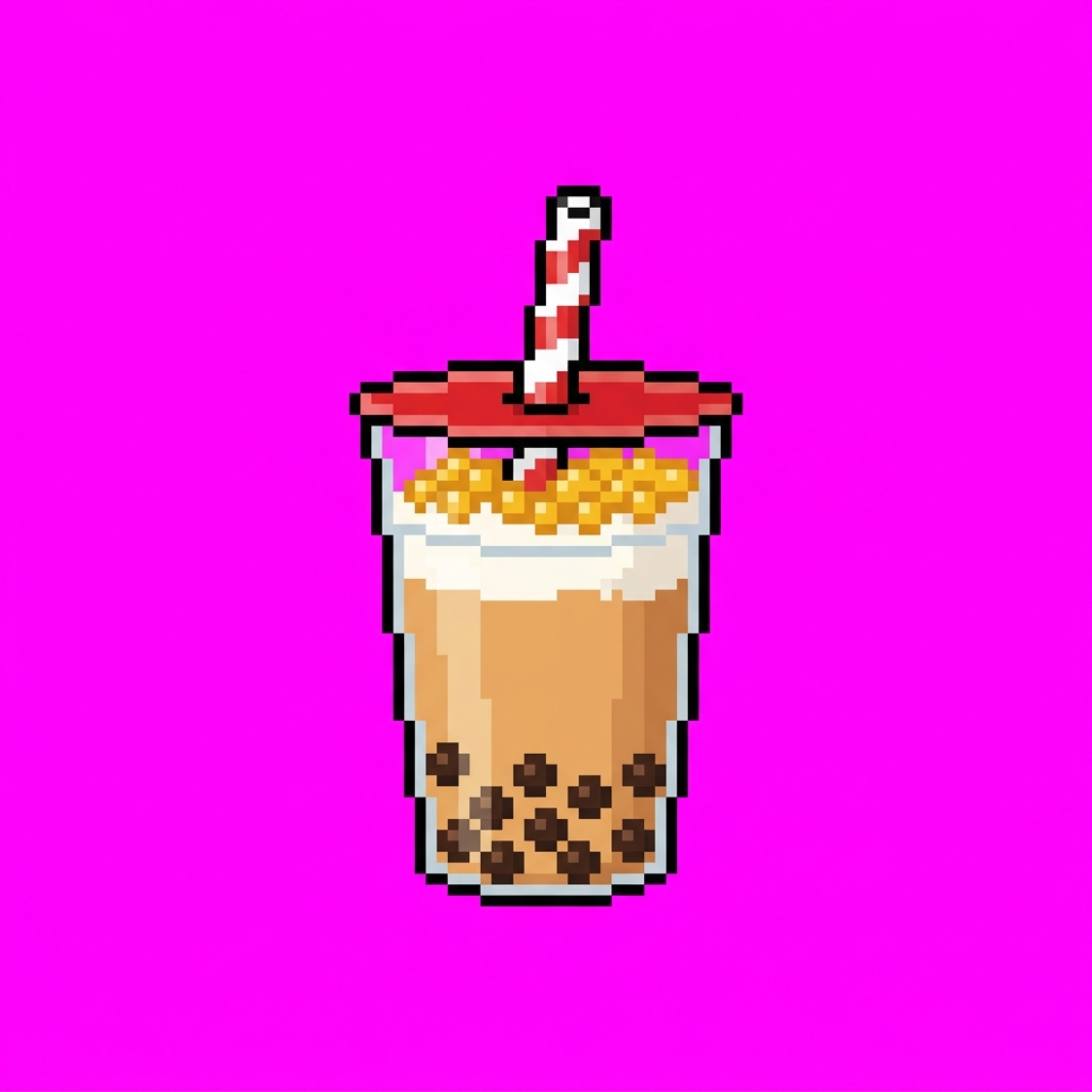 Té con leche y perlas con doble topping — ficha de artículo