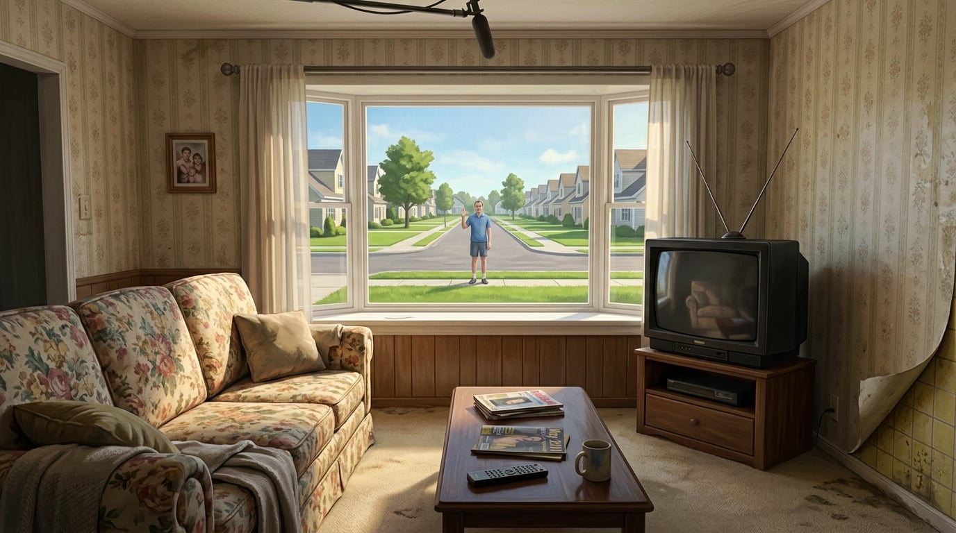 Living room scene background