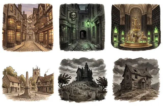3 by 2 location icon grid