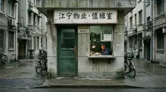 Escritório de Imóveis da Rua Jiaozhou · Entrada do Bureau Nine
