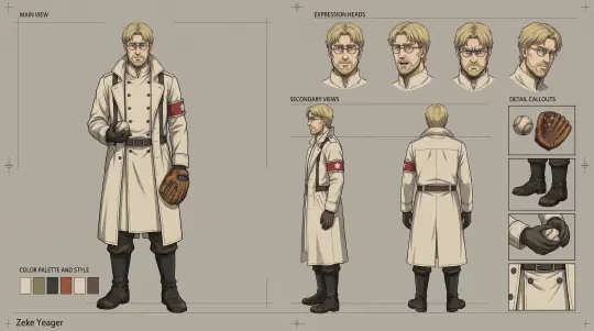 Zeke Yeager — hoja de diseño