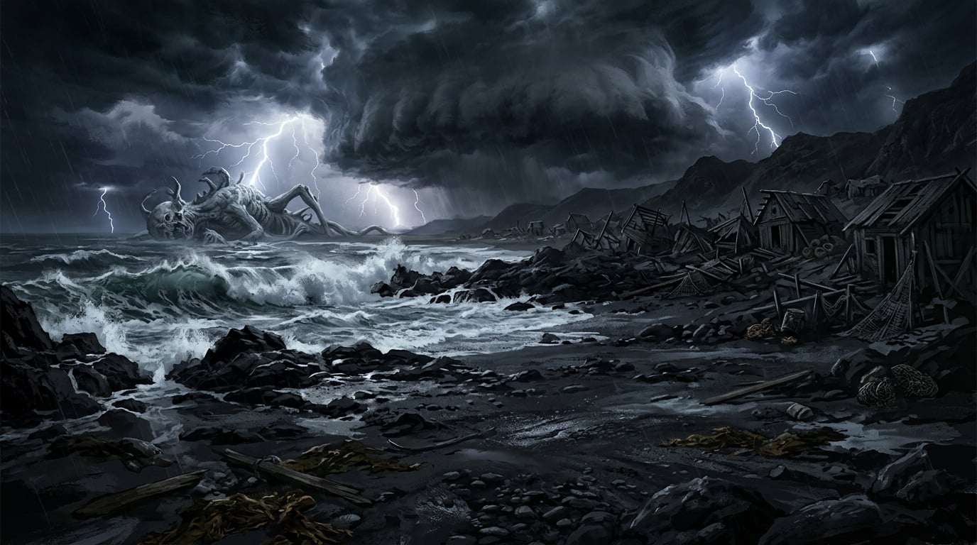 Fishing Hamlet shore background