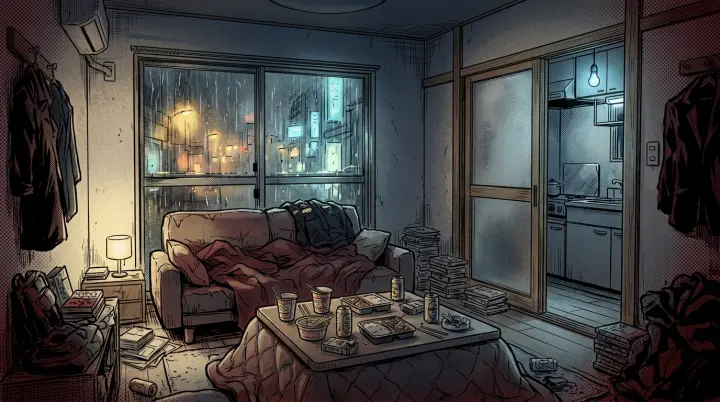 Chainsaw Man — AI-generated Public Safety apartment panel scene