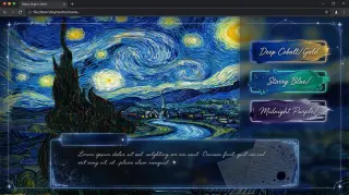 Mitternachtsblaue Glas-UI