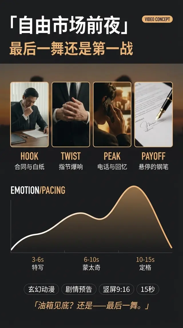 Video-Pitchboard mit vier Keyframes