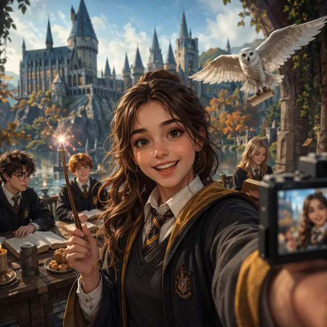 Isabella Vega Hogwarts vlog key art
