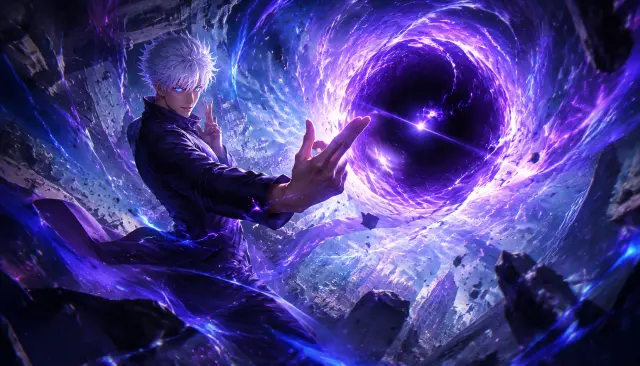 Gojo — Hollow Purple horizontal battle