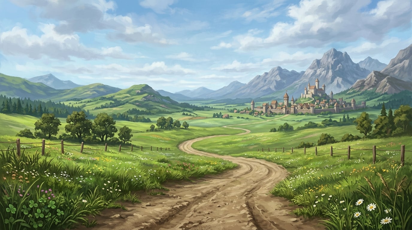 Alefgard field road background