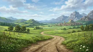 阿雷夫加德田野道路——场景背景