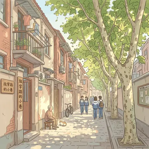 放学路上的小巷