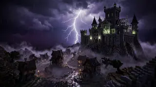 Arte-chave de O Castelo Assombrado