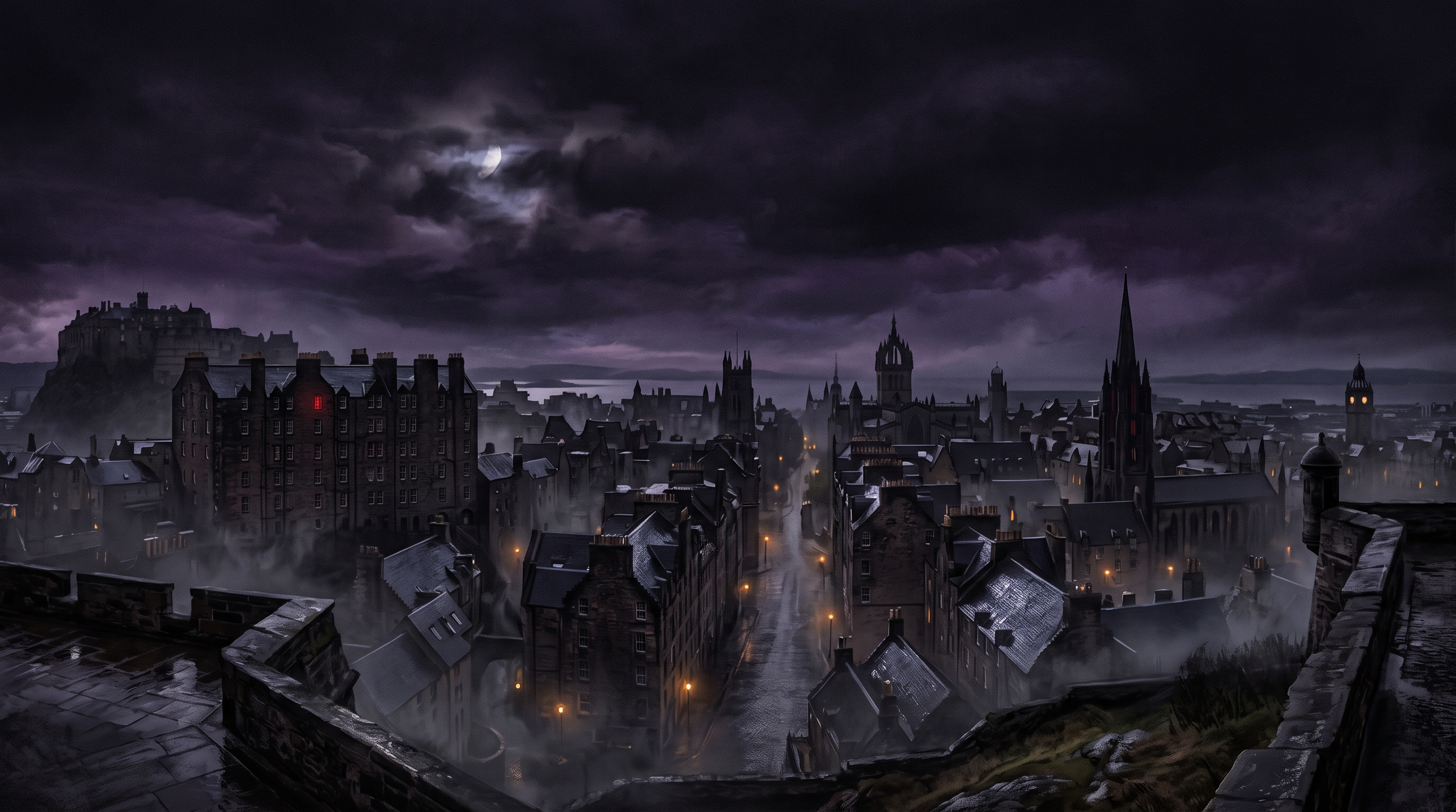 Fondo del título: Ciudad Vieja de Edimburgo