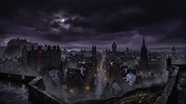 Fundo de título da Cidade Velha de Edimburgo