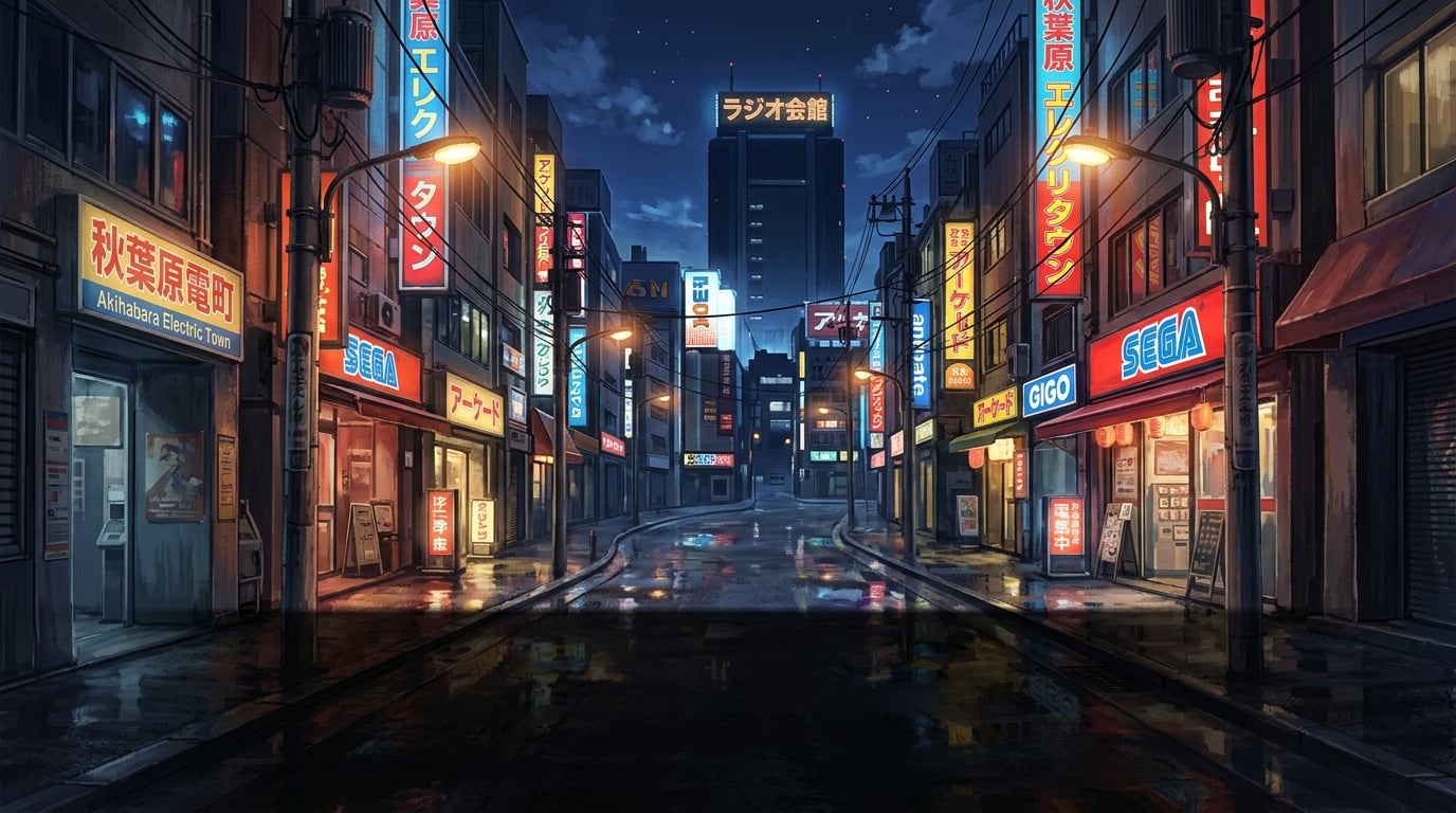 秋叶原夜景标题背景