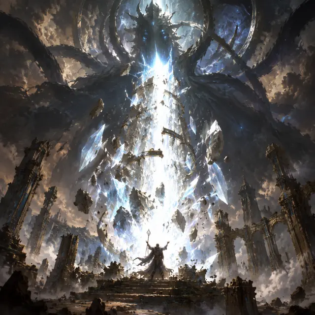 Der Götterschlag — Ghorvan am Ätherquell Key Visual (GPT Image 2)
