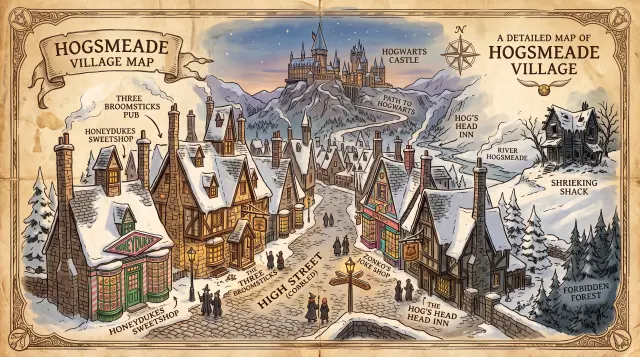 Hogsmeade detail map