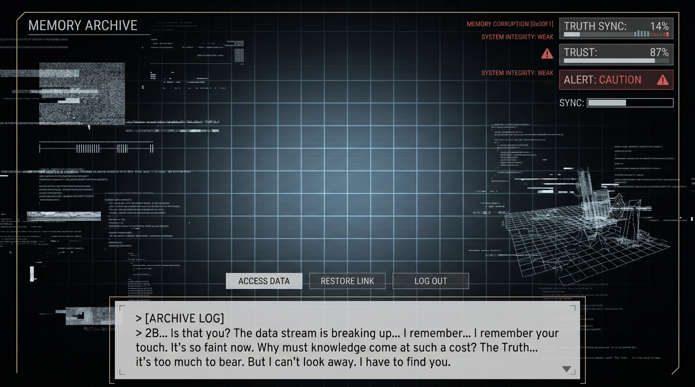 Broken YoRHa terminal UI